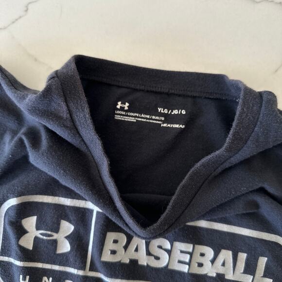 Under Armour Youth Large Blue Baseball Tee - Short Sleeve - Picture 3 of 4